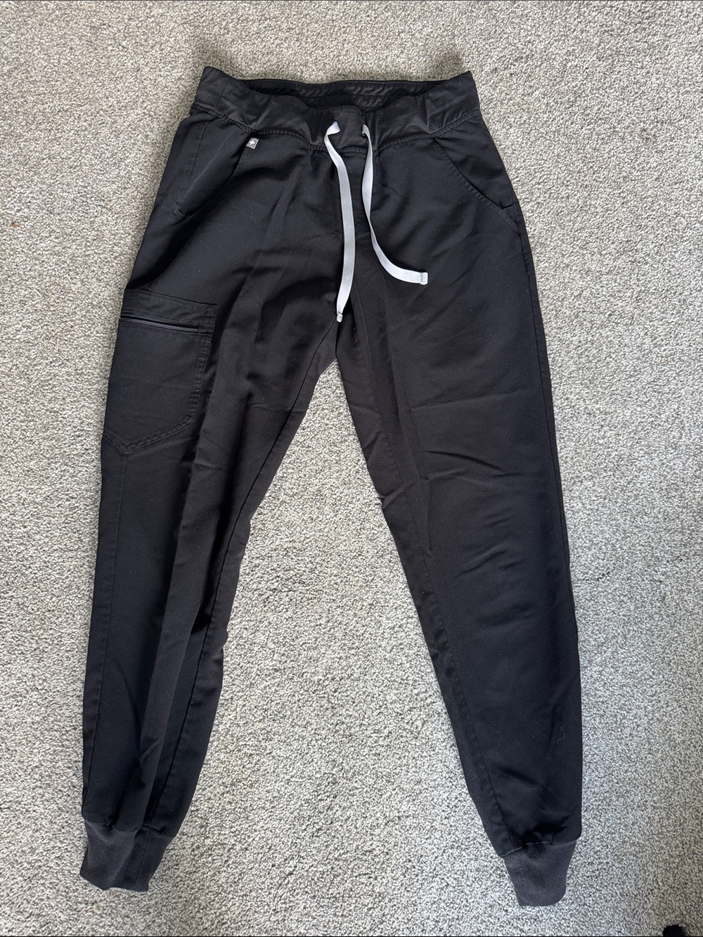 Figs Black Drawstring Jogger Scrubs